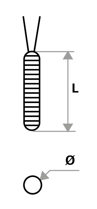 CERAMIC WIRE WOUND PLATINUM RTD ELEMENT